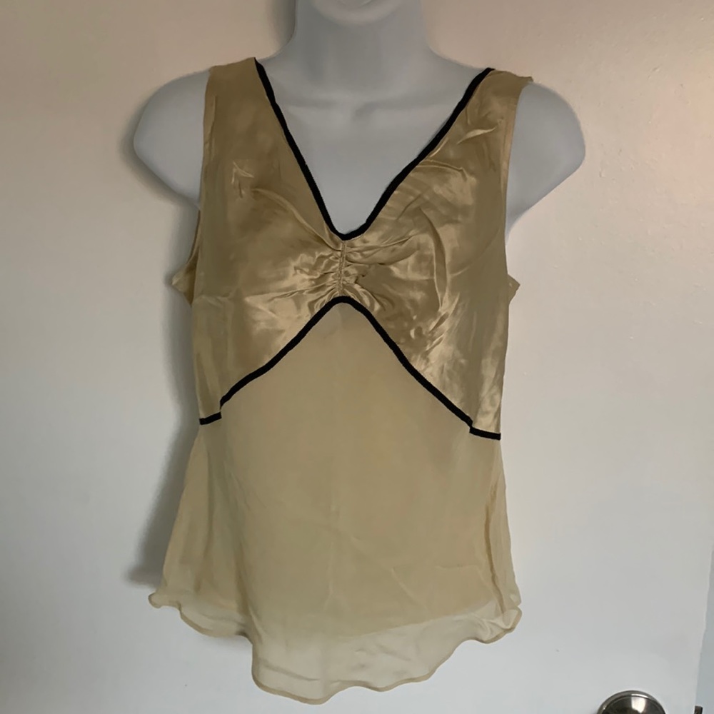 Cream silk top